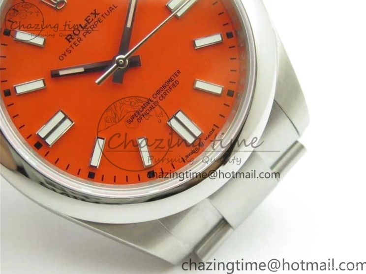 1226 Casual Oyster Perpetual 41mm 124300 EWF Best Edition Red Dial on SS Bracelet A 2856
